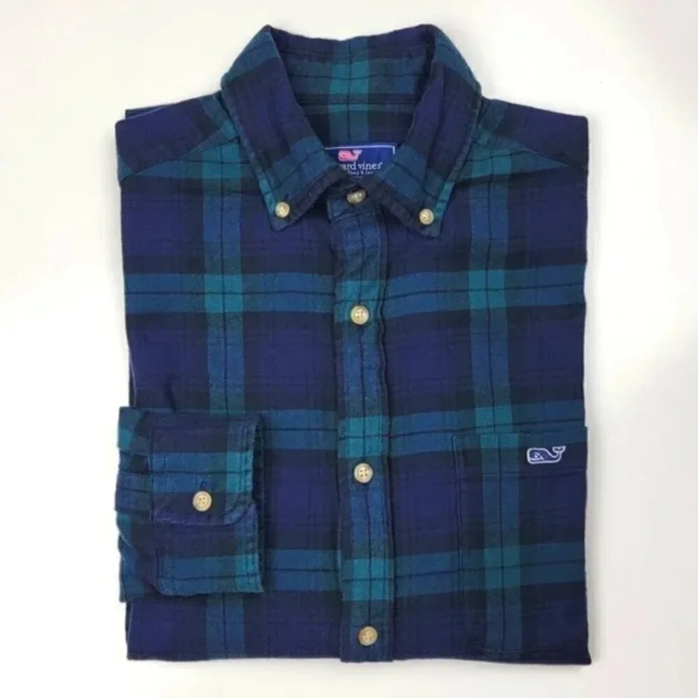 Vineyard Vines Classic Fit Pine Tucker Shirt Plaid Flannel NEW - Picture 1 of 6